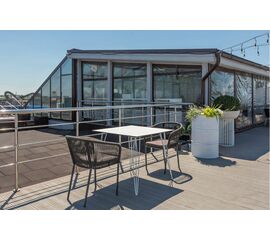 "Руссо" обеденный стол из HPL квадратный 90х90см, цвет молочный | Интернет магазин мебели и декора LifeDekor