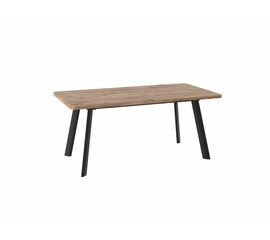 Стол Леон LUX RADIAL 180, Дуб Веллингтон, Черный | Интернет магазин мебели и декора LifeDekor