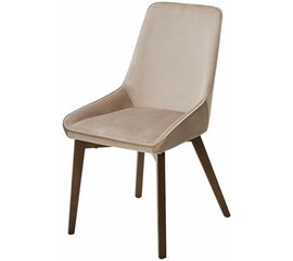 Стул CRISTIAN Future-009 латте, велюр / орех, ®DISAUR | Интернет магазин мебели и декора LifeDekor