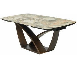 Стол ALONSO 200 TL-137  матовый, испанская керамика / брашированный каркас, цвет медный, ®DISAUR | Интернет магазин мебели и декора LifeDekor