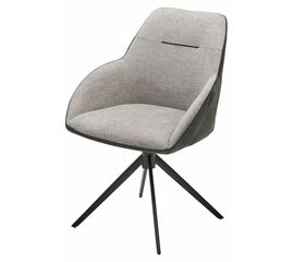 Стул TORNADO 360 град. Серый Brego-07, ткань/ темно-серый Modern-454, велюр/ черный каркас, DISAUR | Интернет магазин мебели и декора LifeDekor
