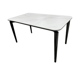 Стол обеденный Блум ART2922-160W, 160х90х75 см, белая керамика/черный | Интернет магазин мебели и декора LifeDekor