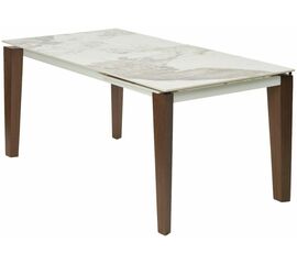 Стол ESMIR 180 GLOSS LUXURY PANDORA SOLID CERAMIC/орех, ®DISAUR | Интернет магазин мебели и декора LifeDekor