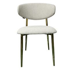 Стул обеденный Оскар ART2969-MK, молочный/глянцевое золото | Интернет магазин мебели и декора LifeDekor