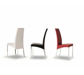 Стул AIDA 04.01 (M089 алюмин./ TR504 черный, экокожа) | Интернет магазин мебели и декора LifeDekor