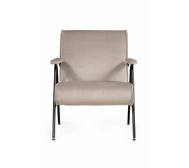 Кресло Andy с мягкими подлокотниками, бархат пепельно-бежевый 25 | Интернет магазин мебели и декора LifeDekor