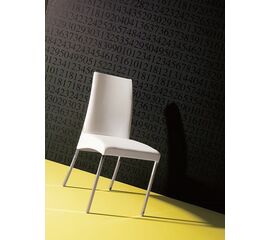 Стул ELIAS 44,43 (G093 Хром/ TR 500 айвори экокожа ) | Интернет магазин мебели и декора LifeDekor