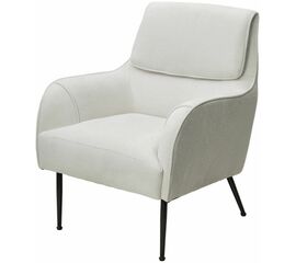 Кресло MAGDA Cato-01 белый, ткань / черный каркас, ®DISAUR | Интернет магазин мебели и декора LifeDekor