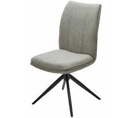 Стул YOHAN 360 град. поворот. KN01-04 Светло-серый, ткань / Черный, ®DISAUR | Интернет магазин мебели и декора LifeDekor