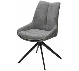 Стул OSKAR 360 град. поворот. KN01-03 Серый/ BZ1046-02 Темно-серый/ Черный, ®DISAUR | Интернет магазин мебели и декора LifeDekor