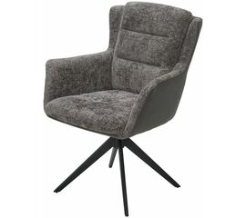 Стул GARLAND 360 град. поворот. HAGA-16 Серый, ткань/ GINO-457 Серый, ткань/ Черный, ®DISAUR | Интернет магазин мебели и декора LifeDekor