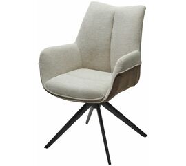 Стул PONTUS 360 град. поворот. KN01-05 Бежевый/ BZ1046-21 Коричневый/ Черный, ®DISAUR | Интернет магазин мебели и декора LifeDekor