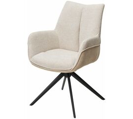 Стул PONTUS 360 град. поворот. KN01-05 Бежевый/ BZ1046-11 Бежевый/ Черный, ®DISAUR | Интернет магазин мебели и декора LifeDekor