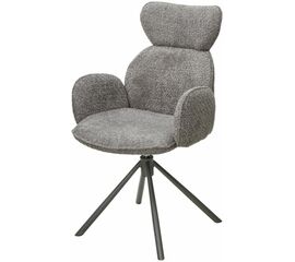 Стул VARDY 360 град.поворот. Темно-серый  букле XD841-16 / Серый, ®DISAUR | Интернет магазин мебели и декора LifeDekor
