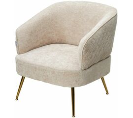 Кресло MUSSELS 3018-10 Бежевый, шенилл / золотой каркас, ®DISAUR | Интернет магазин мебели и декора LifeDekor