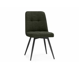 Стул на металлокаркасе Texas 4 поворотный темно-зеленый / черный | Интернет магазин мебели и декора LifeDekor