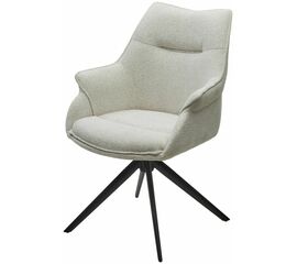 Стул OVE 360 град. поворот. RAVEN22 Бежево-белый, ткань / Черный, ®DISAUR | Интернет магазин мебели и декора LifeDekor