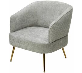 Кресло MUSSELS 3018-03 светло-серый, шенилл / золотой каркас, ®DISAUR | Интернет магазин мебели и декора LifeDekor