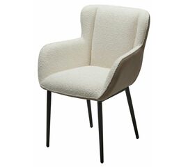 Стул VOLCANO Белый Wales-101, ткань / светло-бежевый Maison 09, экокожа/  черный каркас, DISAUR | Интернет магазин мебели и декора LifeDekor