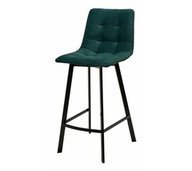 Полубарный стул CHILLI-QB SQUARE зеленый #19, велюр/ черный каркас (H=66cm) М-City | Интернет магазин мебели и декора LifeDekor