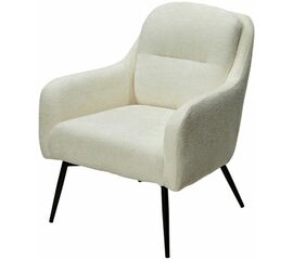 Кресло ARGOS 3018-01 белый, шенилл / черный каркас, ®DISAUR | Интернет магазин мебели и декора LifeDekor