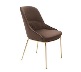 Кресло Etna коричневое, основание золото | Интернет магазин мебели и декора LifeDekor
