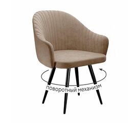 Стул DikLine 439 поворотный, TW05 капучино, ножки черные | Интернет магазин мебели и декора LifeDekor
