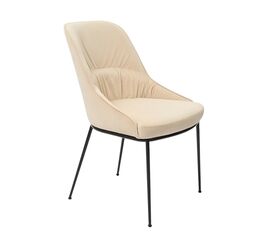 Кресло Etna бежевое, основание черный металл | Интернет магазин мебели и декора LifeDekor