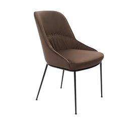Кресло Etna коричневое, основание черный металл | Интернет магазин мебели и декора LifeDekor
