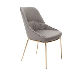 Кресло Etna серое, основание золото | Интернет магазин мебели и декора LifeDekor