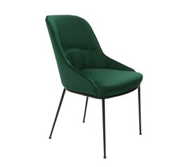 Кресло Etna зеленое, основание черный металл | Интернет магазин мебели и декора LifeDekor