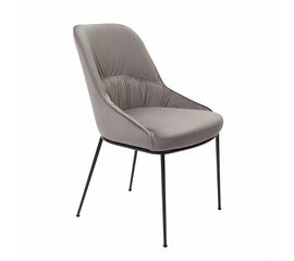 Кресло Etna серое, основание черный металл | Интернет магазин мебели и декора LifeDekor