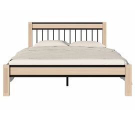 Кровать АГАТА 160, черный/натуральный | Интернет магазин мебели и декора LifeDekor