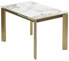 Стол CORNER 120 GLOSS LUXURY PANDORA SOLID CERAMIC / шампань, ®DISAUR | Интернет магазин мебели и декора LifeDekor