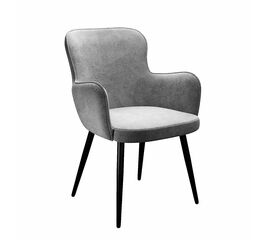 Стул DikLine 503 поворотный TW09 светло-серый, ножки черные | Интернет магазин мебели и декора LifeDekor