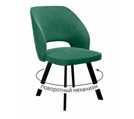 Стул DikLine 274 поворотный Z39 авокадо, ножки черные | Интернет магазин мебели и декора LifeDekor
