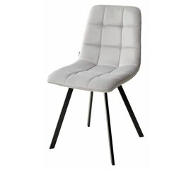 Стул CHILLI SQUARE BLUVEL-03 светло-серый, велюр / черный каркас М-City | Интернет магазин мебели и декора LifeDekor