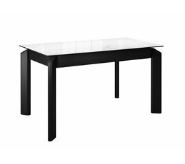 Стол DikLine KT140 керамика белый мрамор С39 глянец/опоры черные (2 уп) | Интернет магазин мебели и декора LifeDekor