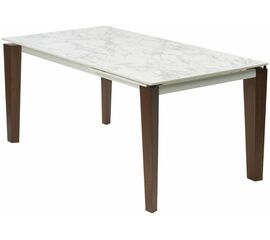 Стол ESMIR 160 MATTE ARABESCATO SOLID CERAMIC/ орех, ®DISAUR | Интернет магазин мебели и декора LifeDekor