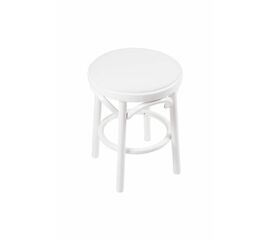 Табурет Венский мягкий (белая эмаль, экокожа белая) | Интернет магазин мебели и декора LifeDekor