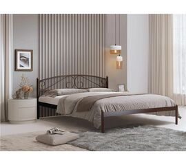 Кровать двуспальная Флоренция (140х200/металлическое основание / Коричневый бархат) | Интернет магазин мебели и декора LifeDekor