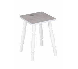 Табурет (Бискайская сосна 2058/ноги Белые точеные) | Интернет магазин мебели и декора LifeDekor