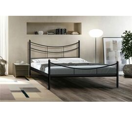 Кровать двуспальная Luna (140х200/металлическое основание) Черный | Интернет магазин мебели и декора LifeDekor