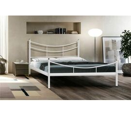 Кровать двуспальная Luna (160х200/металлическое основание) Белый | Интернет магазин мебели и декора LifeDekor