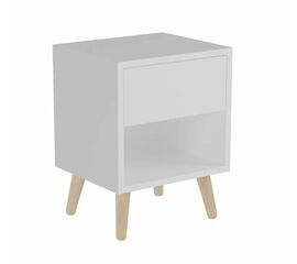 Прикроватная тумба "Хаук" (Белый/ТП03) | Интернет магазин мебели и декора LifeDekor