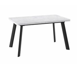 Cтол раздвижной со стеклом Leon Lux Radial-180 (Серый сланец/черный) 180(240)х95 | Интернет магазин мебели и декора LifeDekor