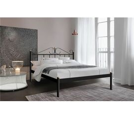 Кровать двуспальная Розана (140х200/металлическое основание) Черный | Интернет магазин мебели и декора LifeDekor