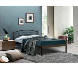 Кровать односпальная ЭКО+ (90х200/металлическое основание) Коричневый бархат | Интернет магазин мебели и декора LifeDekor