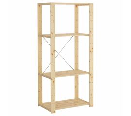 Стеллаж Хей с полками из реек (не окрашенный) 120х78х50 | Интернет магазин мебели и декора LifeDekor