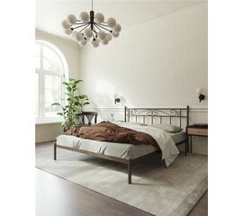 Кровать "Франческа" без изножья (180х200/ноги металл/цвет Коричневый бархат) | Интернет магазин мебели и декора LifeDekor